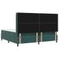 Preview: Boxspringbett mit Matratze mit LED Dunkelgrün 200 x 200 cm Samt