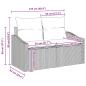 Preview: Sofa Set mit Kissen 8 pcs Schwarz und Türkis Poly Rattan