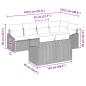 Preview: Sofa Set mit Kissen 7 pcs Schwarz Poly-Rattan