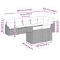 Preview: Sofa Set mit Kissen 8 pcs Schwarz Poly-Rattan