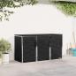 Preview: ARDEBO.de - Mülltonnenbox for 3 Bins 240L Edelstahl Schwarz