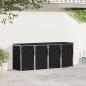 Preview: ARDEBO.de - Mülltonnenbox for 4 Bins 240L Edelstahl Schwarz
