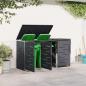 Preview: Mülltonnenbox for 3 Bins 240L Edelstahl Anthrazit