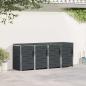 Preview: ARDEBO.de - Mülltonnenbox for 4 Bins 240L Edelstahl Anthrazit