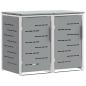 Preview: Mülltonnenbox for 2 Bins 240L Edelstahl Grau