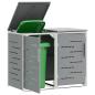 Preview: Mülltonnenbox for 2 Bins 240L Edelstahl Grau