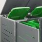 Preview: Mülltonnenbox for 2 Bins 240L Edelstahl Grau