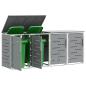 Preview: Mülltonnenbox for 4 Bins 240L Edelstahl Grau