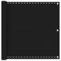Preview: ARDEBO.de - Balkonsichtschutz Schwarz 75 x 800 cm HDPE und Aluminium