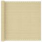 Preview: ARDEBO.de - Balkonsichtschutz Beige 90 x 1200 cm HDPE und Aluminium
