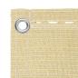 Preview: Balkonsichtschutz Beige 90 x 1200 cm HDPE und Aluminium