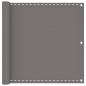 Preview: ARDEBO.de - Balkonsichtschutz Hellgrau 90 x 1000 cm HDPE und Aluminium