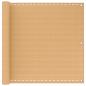 Preview: ARDEBO.de - Balkonsichtschutz Sand 120 x 600 cm HDPE und Aluminium