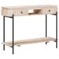 Preview: ARDEBO.de - Handgefertigter Beistelltisch Weiß 100 x 30 x 76 cm