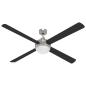 Preview: Deckenventilator mit Licht und Fernbedienung Ø 130 cm Schwarz