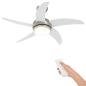 Preview: Deckenventilator mit Licht und Fernbedienung Ø 110 cm Weiß