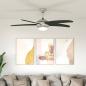 Preview: ARDEBO.de - Deckenventilator mit Licht und Fernbedienung Ø 130 cm Schwarz