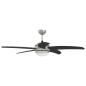 Preview: Deckenventilator mit Licht und Fernbedienung Ø 130 cm Schwarz