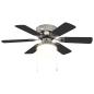 Preview: Deckenventilator mit Licht Ø 82 cm Schwarz