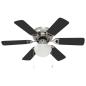 Preview: Deckenventilator mit Licht Ø 82 cm Schwarz