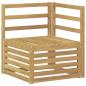Preview: Outdoor Ecksofa Massivholz Akazie Weiß 63 x 63 x 73 cm