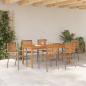 Preview: Garten Essgruppe 7 Stk. Grau Massivholz Akazie