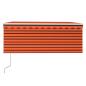 Preview: Markise Automatisch Einziehbar mit Volant 3,5x2,5m Orange Braun