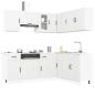 Preview: ARDEBO.de - 11-tlg. K?chenschrank-Set Lucca Wei? Holzwerkstoff