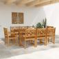 Preview: Garten Essgruppe 9 stk. Braun Massivholz Akazie