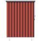 Preview: ARDEBO.de - Rollo Orange und Braun 200 x 250 cm Stoff und Aluminium