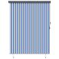 Preview: ARDEBO.de - Rollo Blau und Weiß 220 x 250 cm Stoff und Aluminium