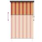 Preview: Rollo Mehrfarbig 100 x 250 cm Stoff und Aluminium