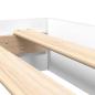 Preview: Bücherregal-Bett mit Kopfteil Weiß 150 x 200 cm Holzwerkstoff