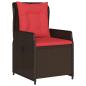 Preview: Garten Essgruppe 9 Stk. Braun Poly Rattan