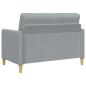Preview: Sofa Set mit Stauraum 2 stk. Hellgrau Polyester