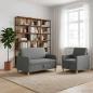 Preview: ARDEBO.de - Sofa Set mit Stauraum 2 stk. Dunkelgrau Polyester