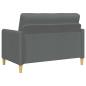Preview: Sofa Set mit Stauraum 2 stk. Dunkelgrau Polyester