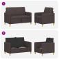 Preview: Sofa Set mit Stauraum 2 Stk. Dunkelbraun Polyester