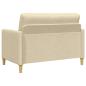Preview: Sofa Set mit Stauraum 2 stk. Creme Polyester