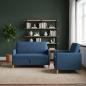 Preview: ARDEBO.de - Sofa Set mit Stauraum 2 stk. Blau Polyester