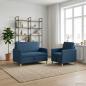 Preview: Sofa Set mit Stauraum 2 stk. Blau Polyester