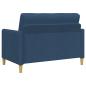 Preview: Sofa Set mit Stauraum 2 stk. Blau Polyester