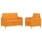Preview: Sofa Set mit Stauraum 2 stk. Dunkelgelb Polyester