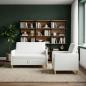Preview: Sofa Set mit Stauraum 2 Stk. Weiß Polyester