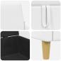 Preview: Sofa Set mit Stauraum 2 Stk. Weiß Polyester