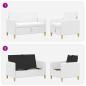 Preview: Sofa Set mit Stauraum 2 Stk. Weiß Polyester