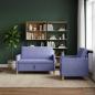 Preview: Sofa Set mit Stauraum 2 stk. Jeans blau Polyester