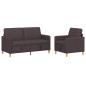 Preview: Sofa Set mit Stauraum 2 stk. Dunkelbraun Polyester