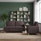 Preview: Sofa Set mit Stauraum 2 stk. Dunkelbraun Polyester