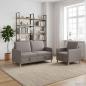 Preview: Sofa Set mit Stauraum 2 stk. Taupe Polyester